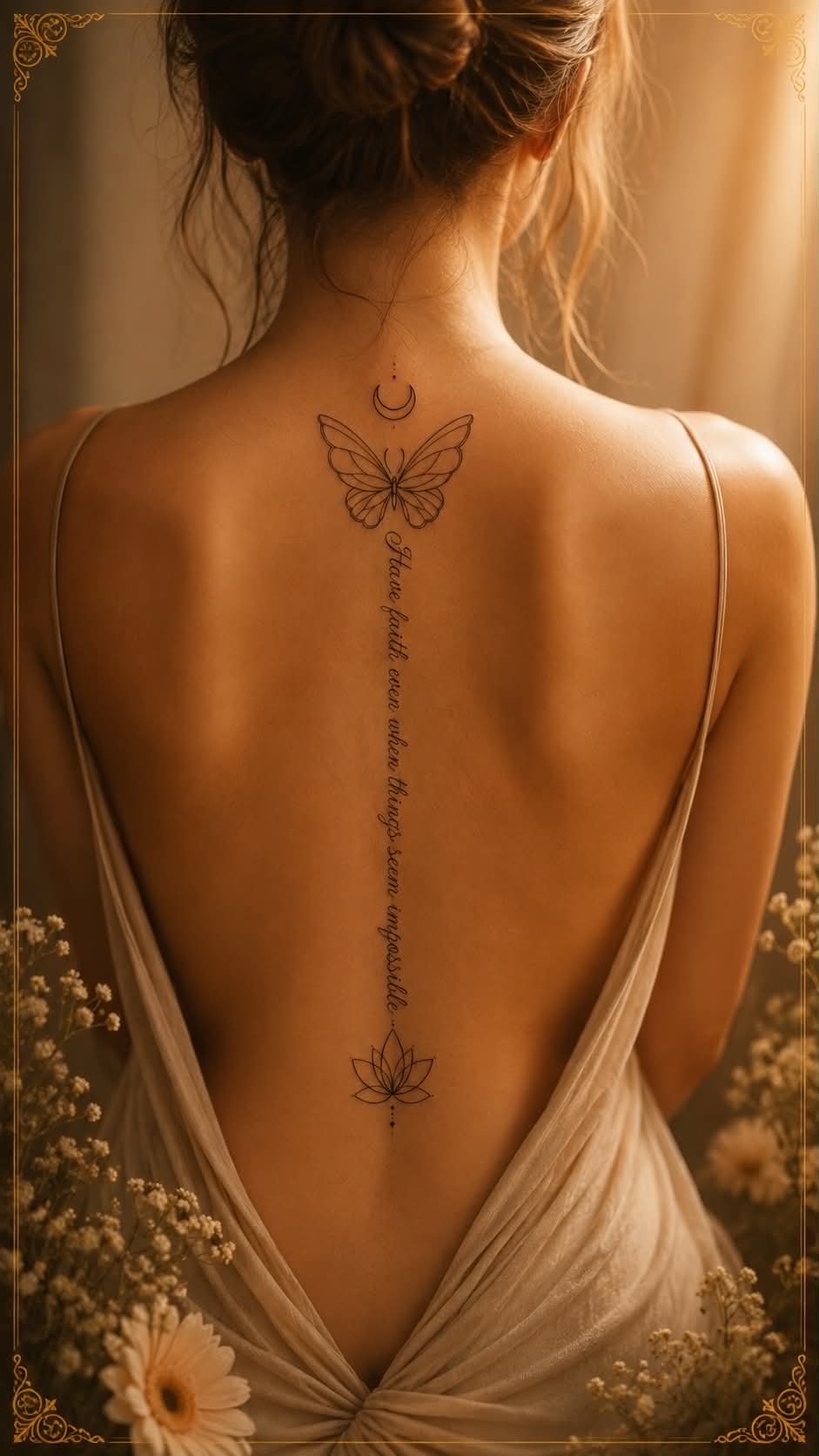 Faith Spine Script — Skrift · Sommerfugl · Lotus — By Dickow Aalborg